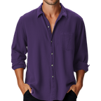 Harmonie Urbaine | Chemise Homme à Manches Longues avec Col Classique | Élégance Décontractée pour Toutes Occasions 16