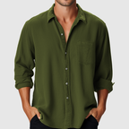 Harmonie Urbaine | Chemise Homme à Manches Longues avec Col Classique | Élégance Décontractée pour Toutes Occasions 17