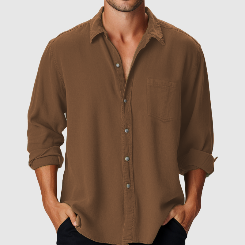 Harmonie Urbaine | Chemise Homme à Manches Longues avec Col Classique | Élégance Décontractée pour Toutes Occasions 19