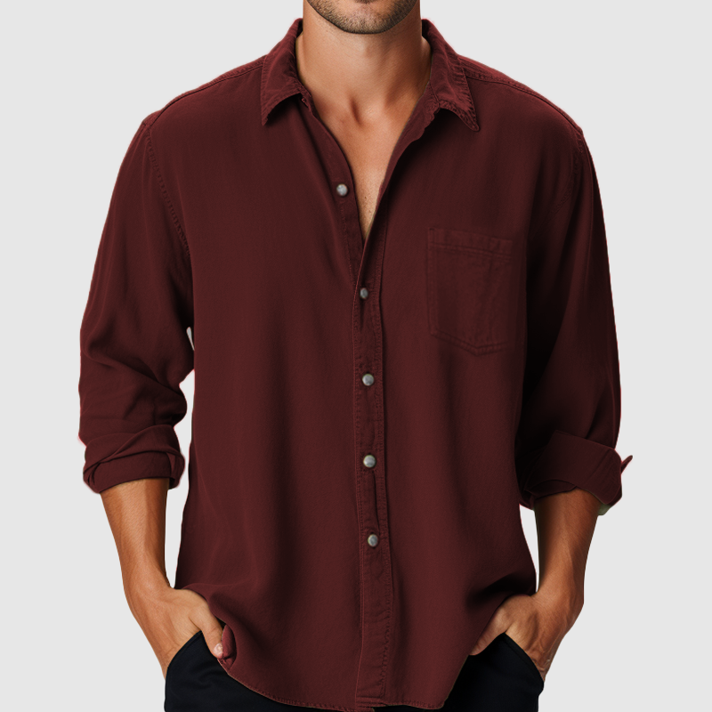 Harmonie Urbaine | Chemise Homme à Manches Longues avec Col Classique | Élégance Décontractée pour Toutes Occasions 20