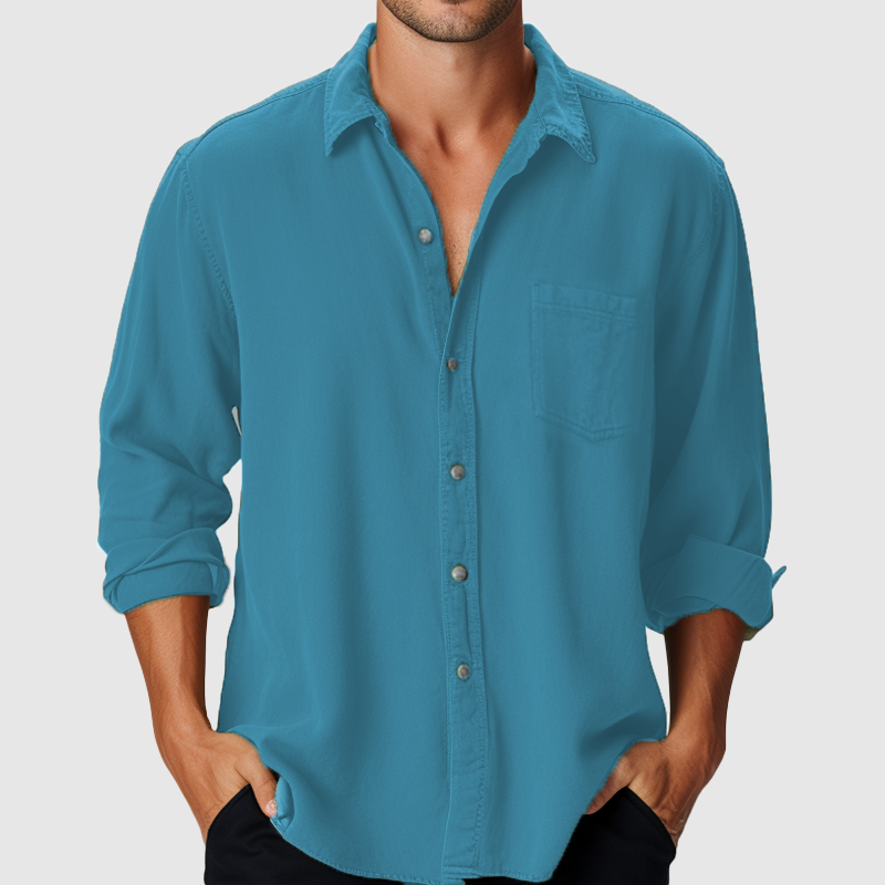 Harmonie Urbaine | Chemise Homme à Manches Longues avec Col Classique | Élégance Décontractée pour Toutes Occasions 21
