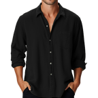 Harmonie Urbaine | Chemise Homme à Manches Longues avec Col Classique | Élégance Décontractée pour Toutes Occasions 23