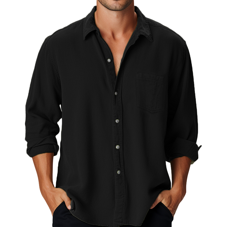 Harmonie Urbaine | Chemise Homme à Manches Longues avec Col Classique | Élégance Décontractée pour Toutes Occasions 23