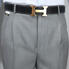 Élégance Masculine | Pantalon Habillé en Mélange Polyester et Soie avec Coupe Traditionnelle | Confort Optimal pour Occasions Formelles 5