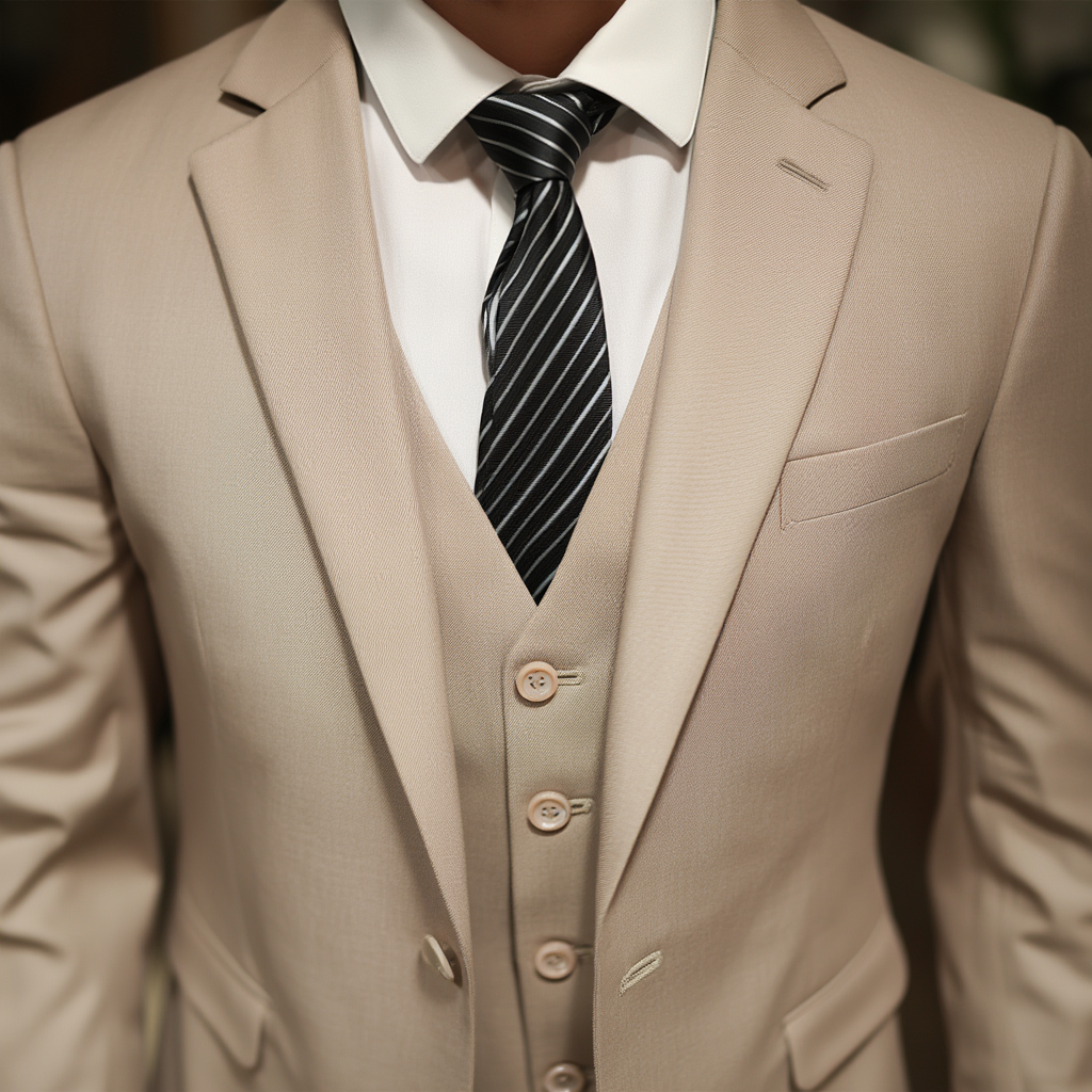 VogueLine | Costume 3 Pièces Slim Fit avec Veste, Gilet et Pantalon | Élégance Contemporaine pour Toutes Occasions 4