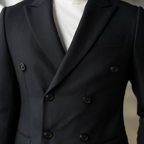Costume Homme Croisé Slim en Gris Uni avec Détails Élégants pour Toutes Occasions 4