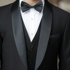 Élégance Nocturne | Smoking Slim Homme avec Revers Châle | Ensemble 3 Pièces pour Soirées Formelles 5