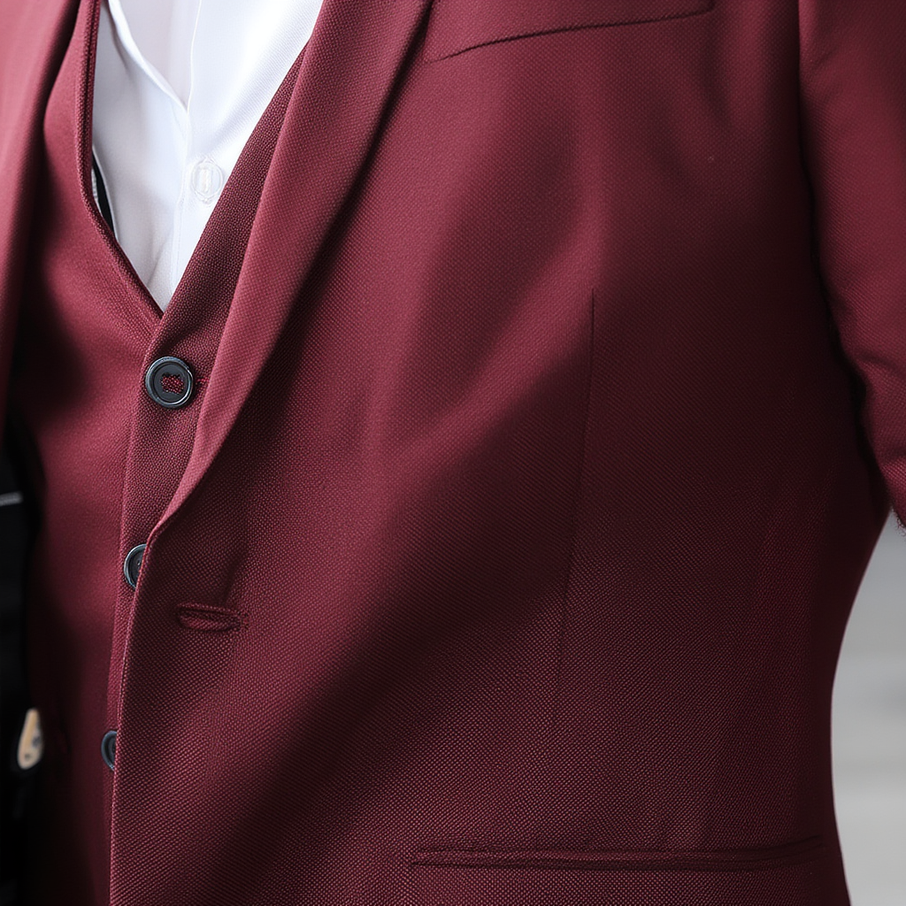 Élégance Suprême | Costume Homme 3 Pièces avec Veste à Épaulettes | Look Chic pour Mariage et Événements Formels 5