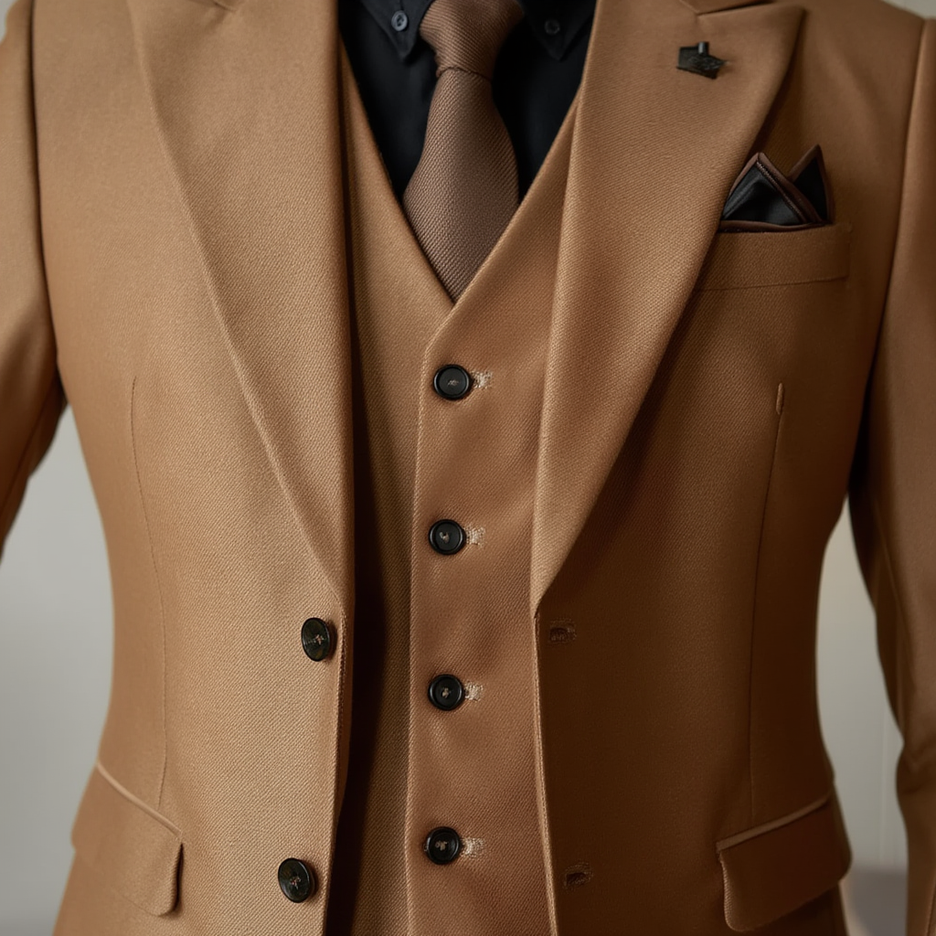 Élégance Urbaine | Costume 3 Pièces Homme Slim Fit en Coton Doux | Style Contemporain pour Confort Optimal 4