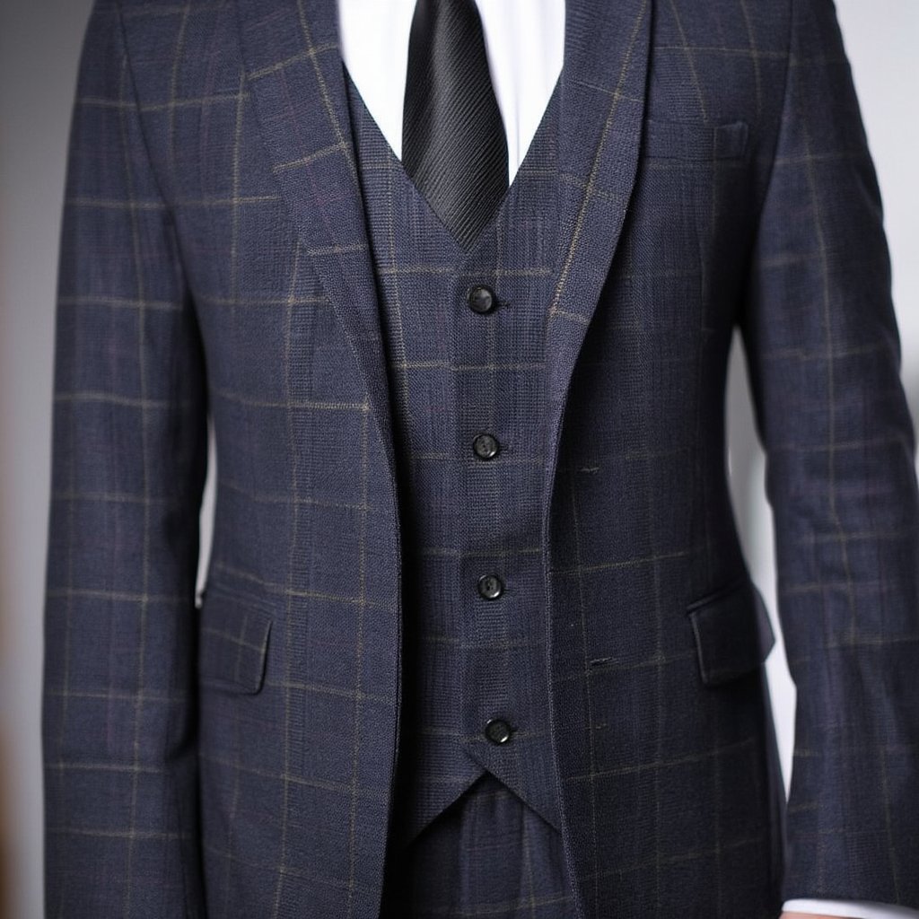 Costume Shelby | Costume Trois Pièces en Tweed Mélangé avec Blazer et Gilet | Élégance Moderne pour Toutes les Occasions 5