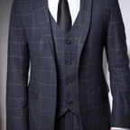 Costume Shelby | Costume Trois Pièces en Tweed Mélangé avec Blazer et Gilet | Élégance Moderne pour Toutes les Occasions 5