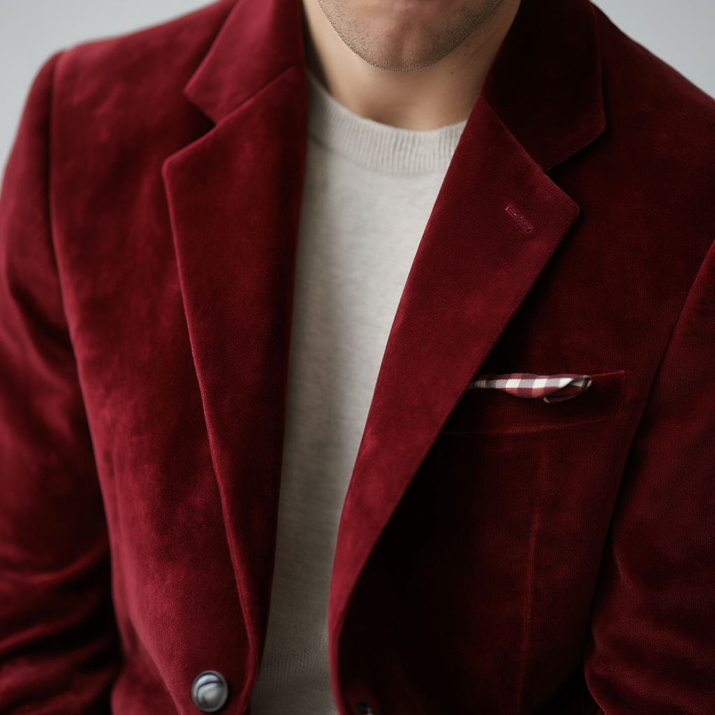 Blazer Homme Bleu Marine en Velours avec Coupe Ajustée | Élégance Polyvalente pour Automne 7