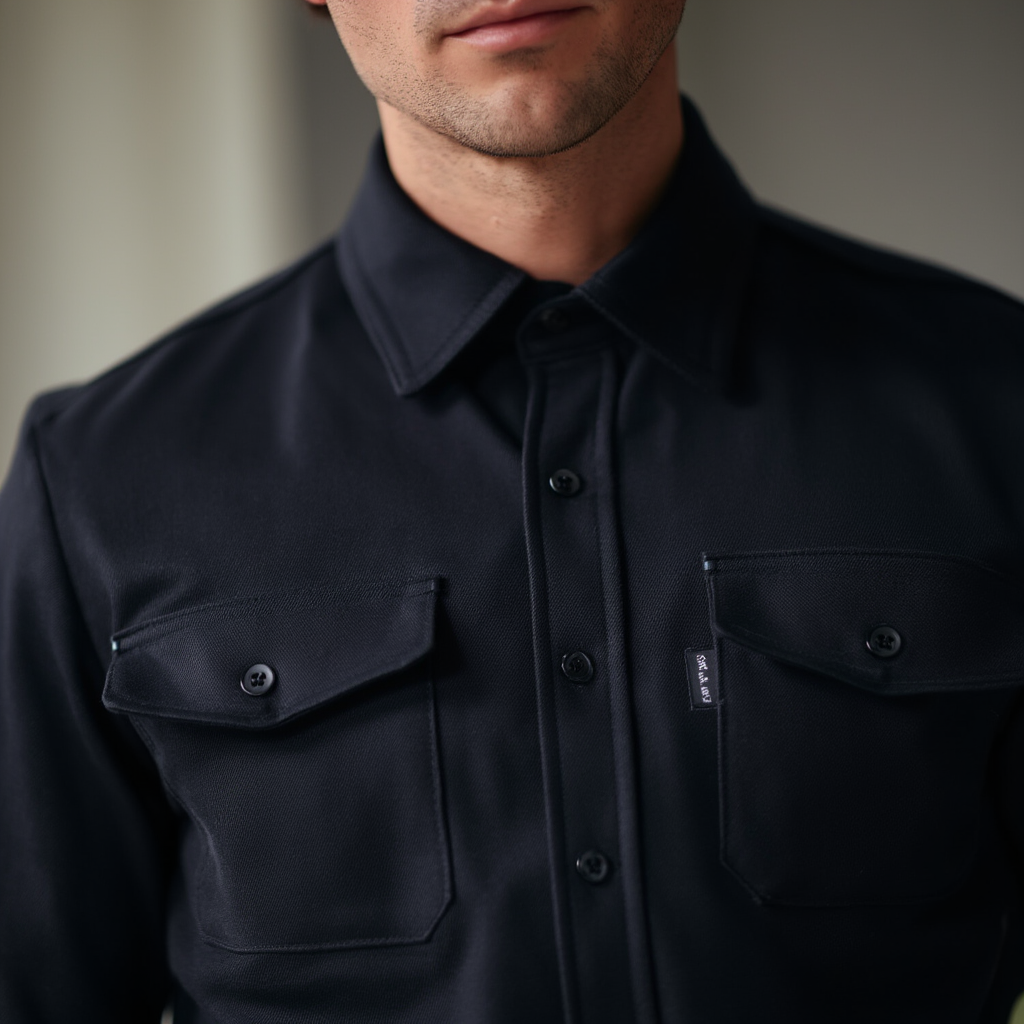Eclipse Automne | Chemise Homme Classique à Manches Longues avec Poignets Ajustables | Élégance Polyvalente 3