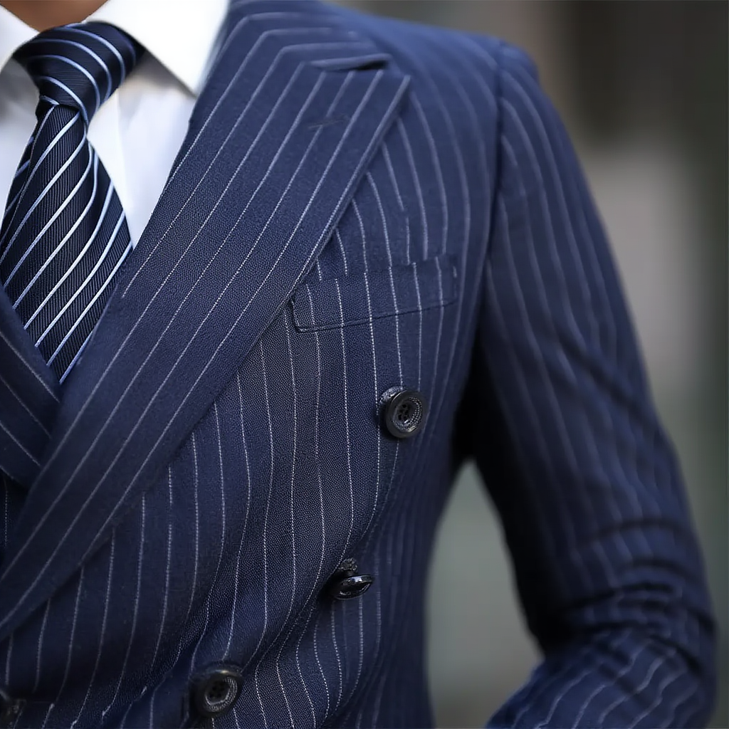 Costume Trois Pièces Élégant avec Blazer à Bouton Unique et Gilet en Tweed 4