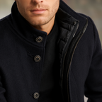 Manteau d'Hiver Homme Zippé avec Col Montant - Élégance et Confort 4