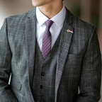 Élégance Moderne | Blazer Ajusté en Tweed avec Fermeture à 1 Bouton | Style Polyvalent pour Gentleman 4