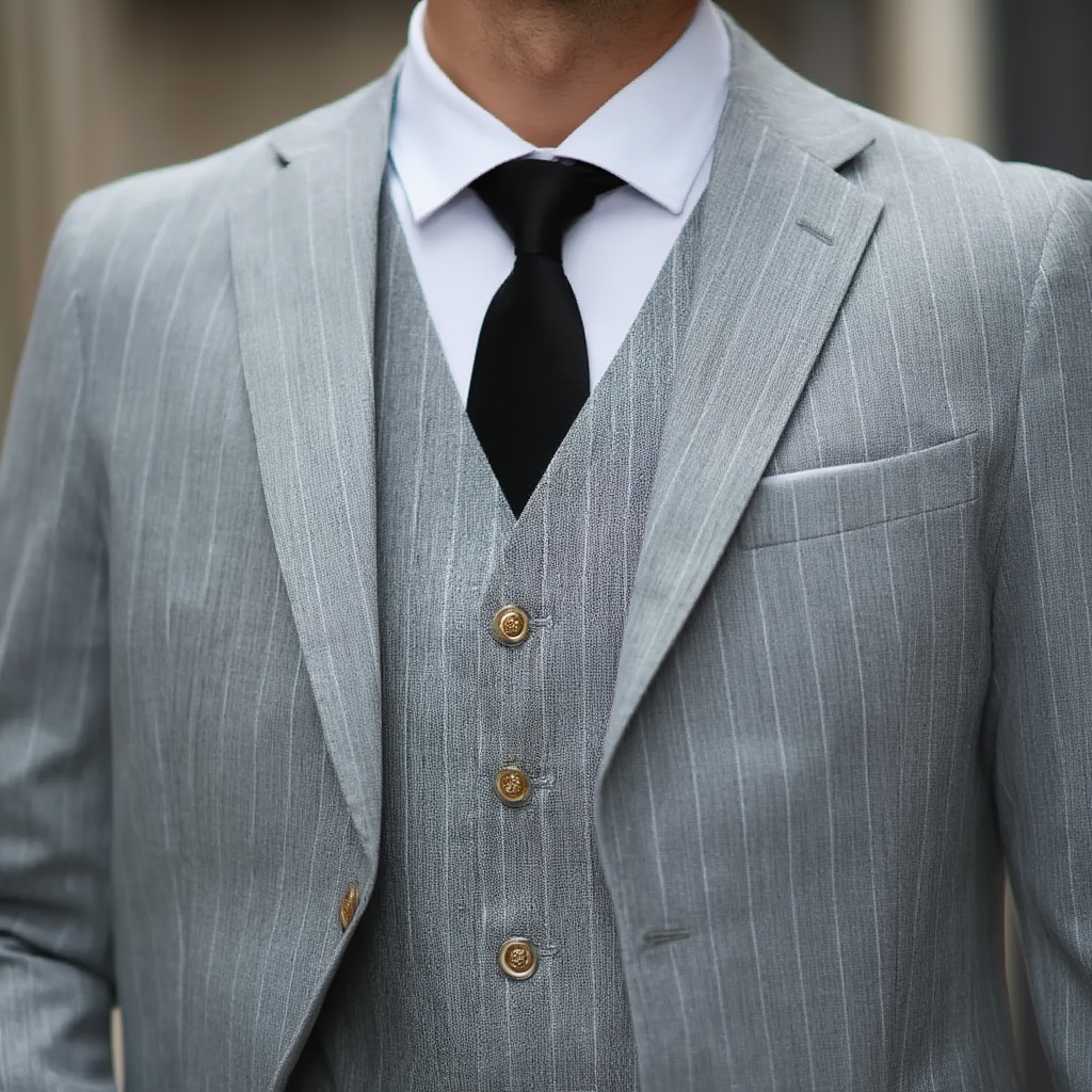 Costume Trois Pièces Londres Élégant