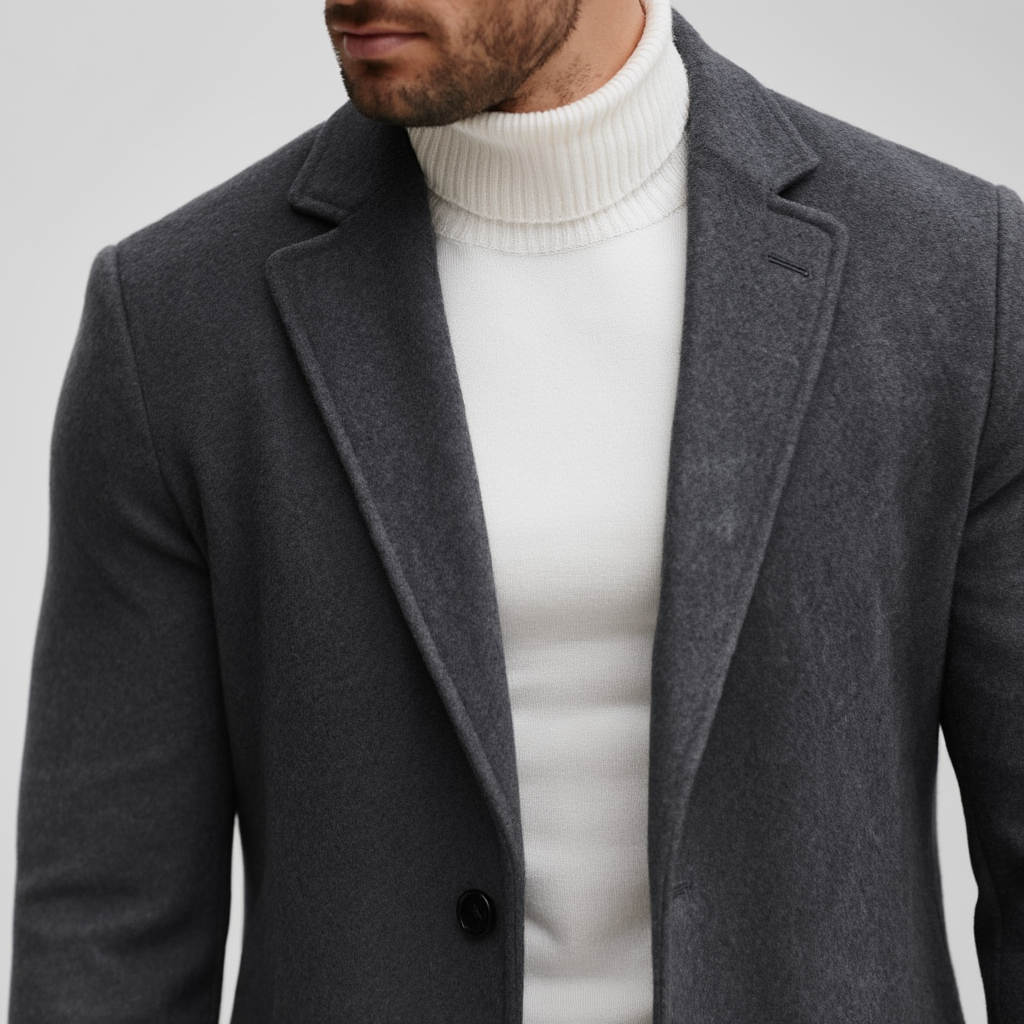 Manteau Hiver Homme Long avec Coupe Structurée | Élégance et Confort pour l'Hiver 2