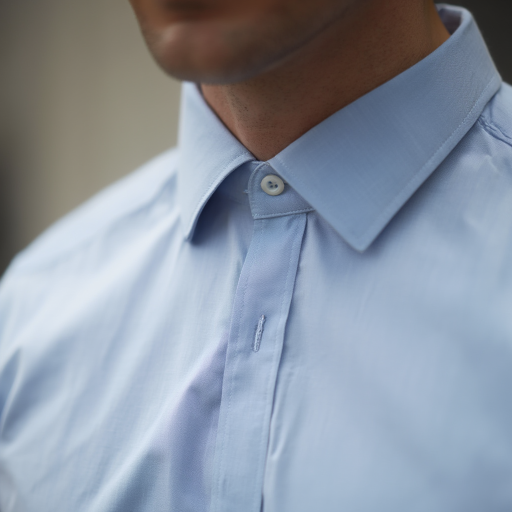 Élégance Classique | Chemise en Coton Bleu pour Homme avec Finitions Soignées | Style Polyvalent pour Toutes Occasions 5