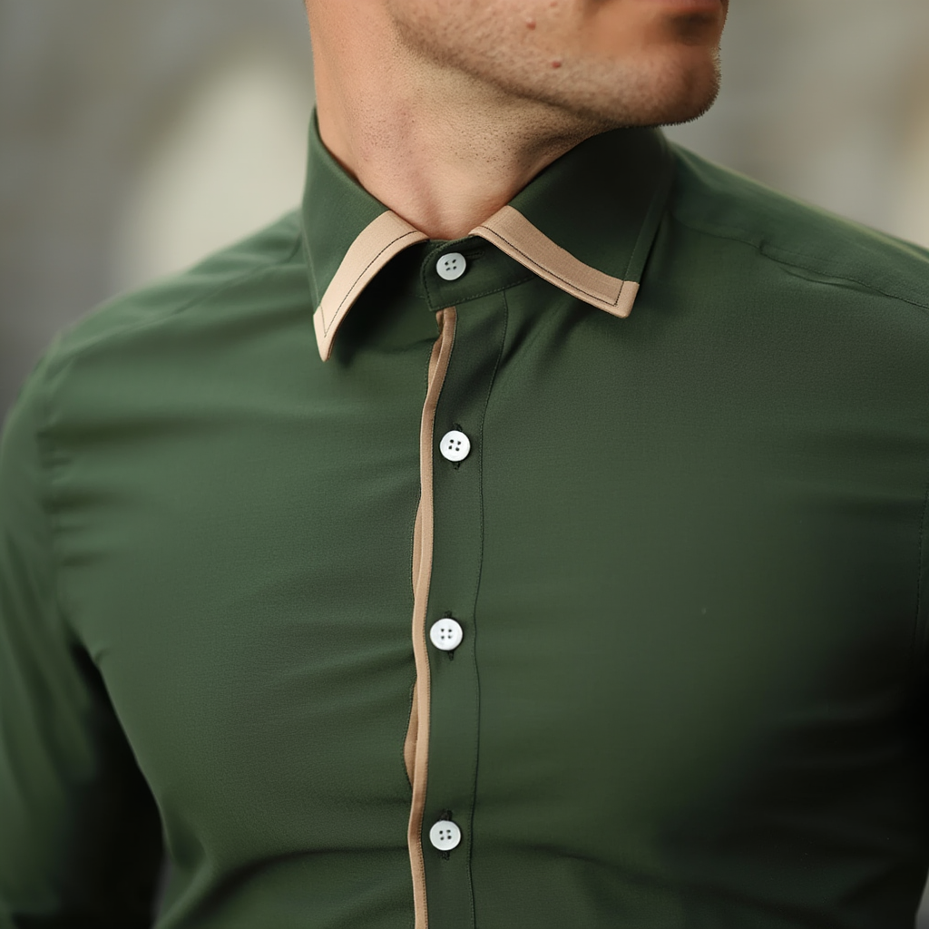 Chemise Homme Classique avec Col Traditionnel | Élégance Automnale et Polyvalence 4