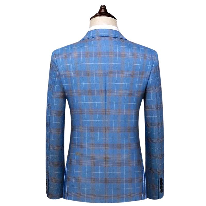Costume Homme | Costume 3 Pièces à Carreaux Modernes avec Slim Fit | Élégance Polyvalente pour Toutes Occasions 4