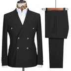 Costume Homme Classique avec Design Croisé Élégant | Parfait pour Mariage et Événements Formels 18