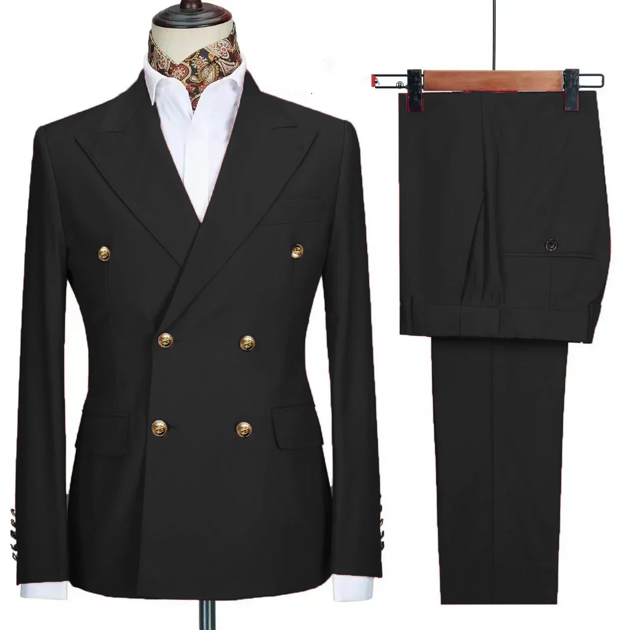 Costume Homme Classique avec Design Croisé Élégant | Parfait pour Mariage et Événements Formels 18