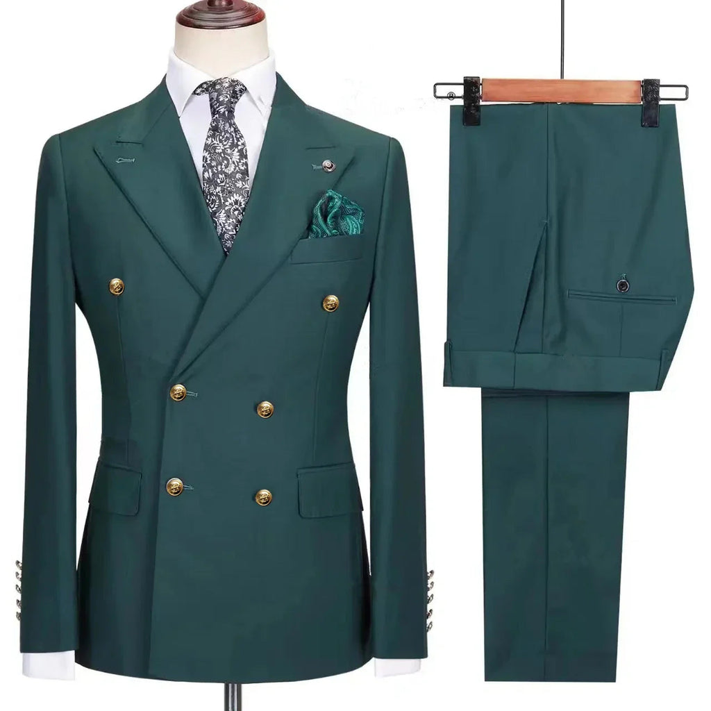 Costume Homme Classique avec Design Croisé Élégant | Parfait pour Mariage et Événements Formels 27