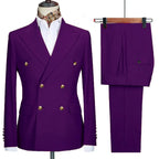 Costume Homme Classique avec Design Croisé Élégant | Parfait pour Mariage et Événements Formels 28