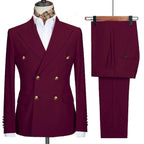 Costume Homme Classique avec Design Croisé Élégant | Parfait pour Mariage et Événements Formels 29