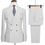 Costume Homme Classique avec Design Croisé Élégant | Parfait pour Mariage et Événements Formels 19