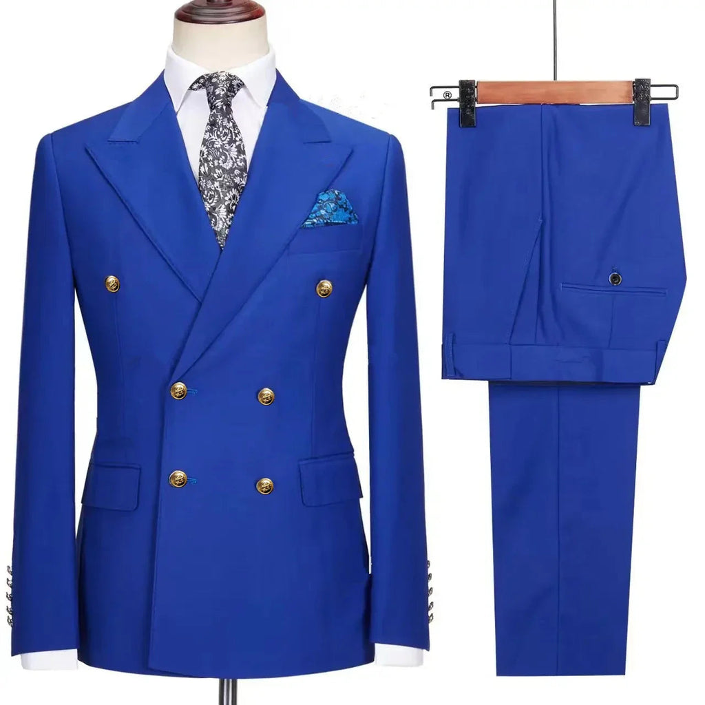 Costume Homme Classique avec Design Croisé Élégant | Parfait pour Mariage et Événements Formels 24