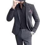 Costume Homme Mariage Slim 2 Pièces en Polyester avec Drapé Fluide | Élégance et Confort pour Événements Formels 6