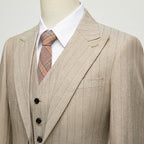 Édition Beige | Costume Trois Pièces avec Blazer Ajusté et Gilet | Élégance Moderne pour Toutes Occasions 9