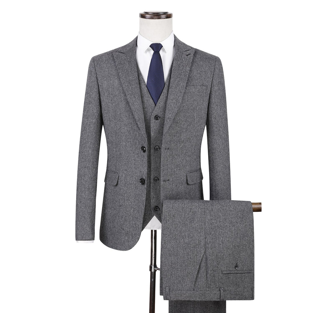 Arthur | Costume Trois Pièces en Tweed avec Blazer et Gilet | Élégance Masculine pour Automne-Hiver 9