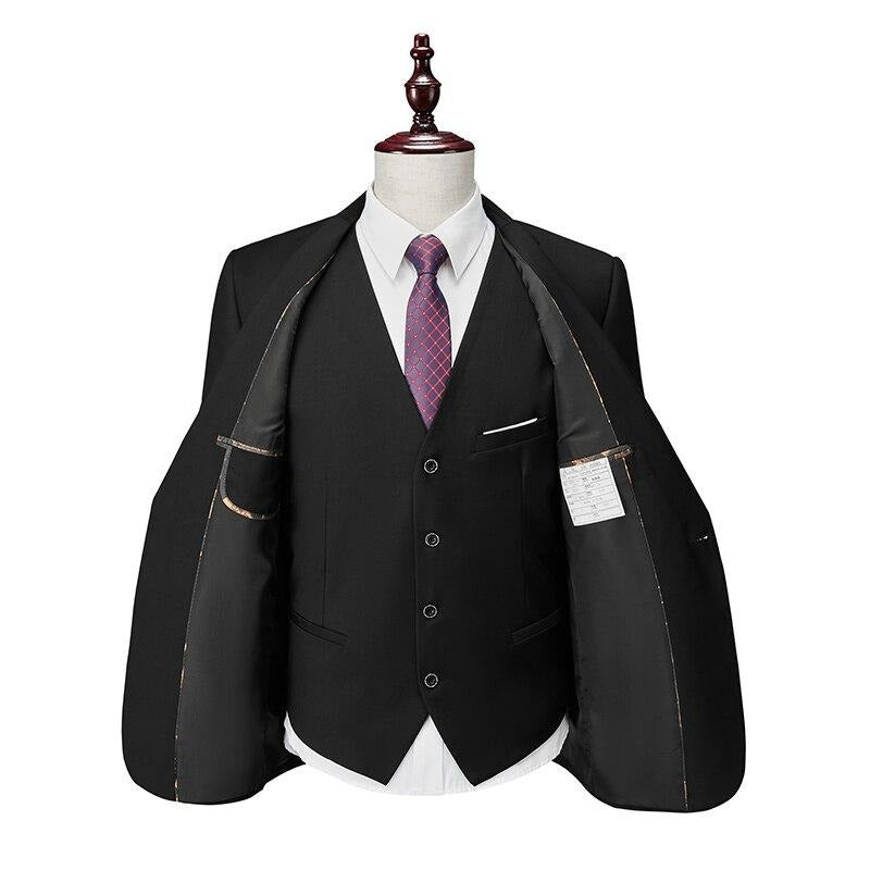 Costume 3 Pièces Homme | Blazer Ajusté avec Gilet pour Mariage et Événements Formels 12