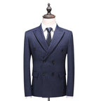 Costume Trois Pièces Élégant avec Blazer à Bouton Unique et Gilet en Tweed 9