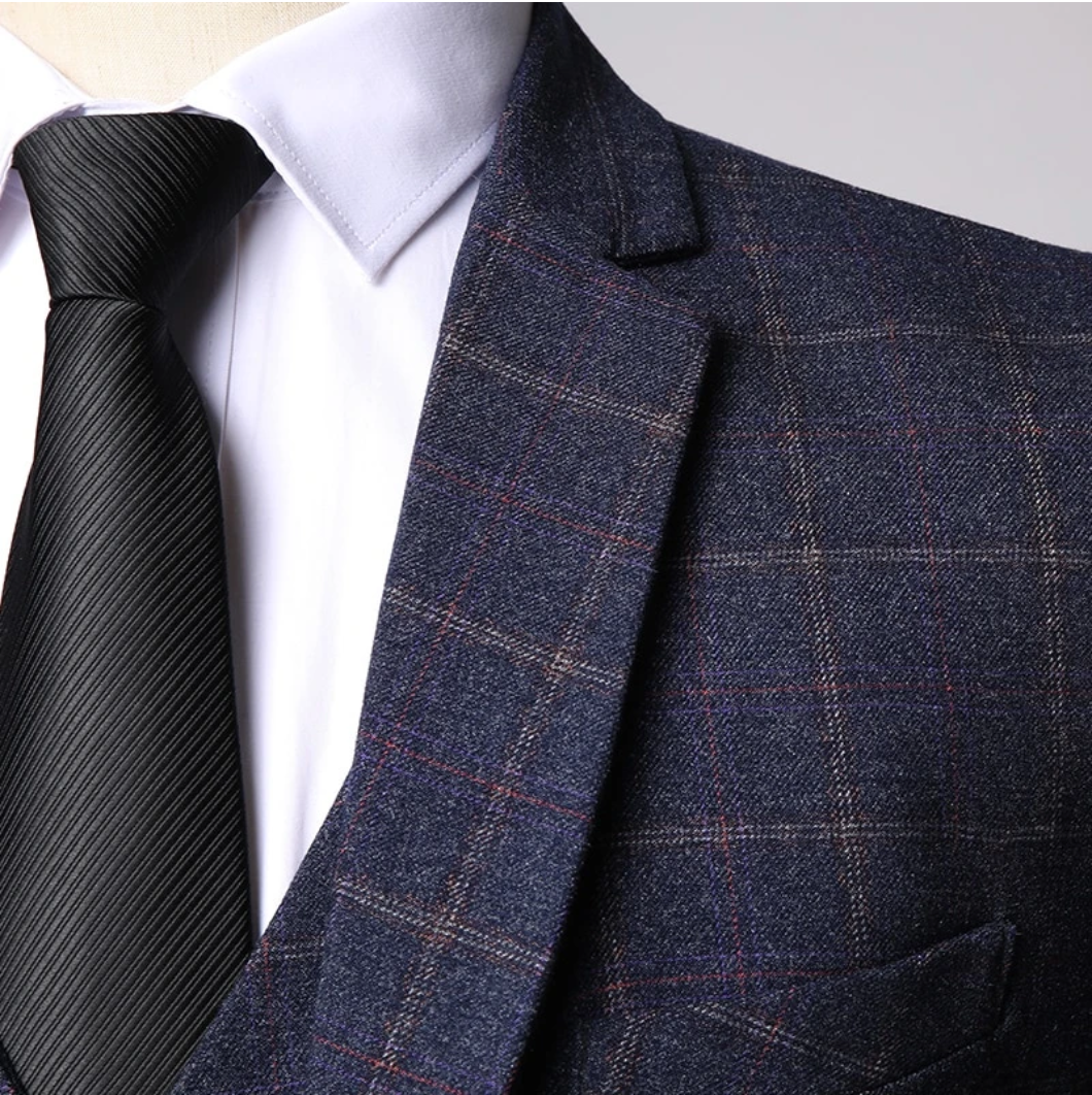 Costume Shelby | Costume Trois Pièces en Tweed Mélangé avec Blazer et Gilet | Élégance Moderne pour Toutes les Occasions 9
