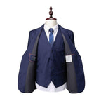 Costume Trois Pièces Élégant avec Blazer Ajusté et Motif Carreaux pour Style Polyvalent 8