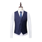 Costume Trois Pièces Élégant avec Blazer Ajusté et Motif Carreaux pour Style Polyvalent 11