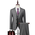 Costume Trois Pièces Élégant avec Blazer Ajusté et Motif Carreaux pour Style Polyvalent 15