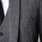 Élégance Masculine | Costume Trois Pièces en Tweed avec Gilet Intégré | Charisme et Style 2