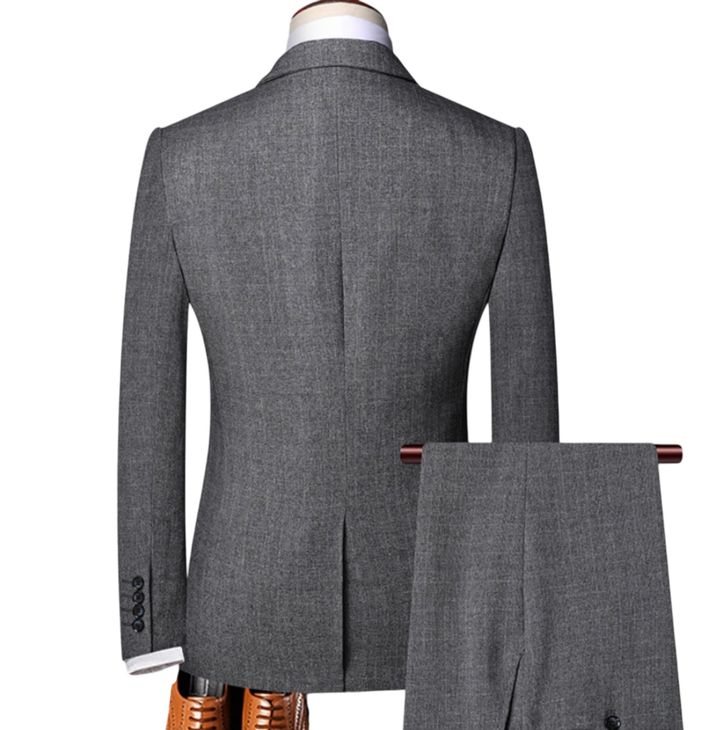 Élégance Masculine | Costume Trois Pièces en Tweed avec Gilet Intégré | Charisme et Style 4