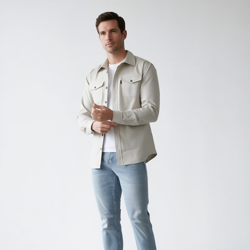Eclipse Automne | Chemise Homme Classique à Manches Longues avec Poignets Ajustables | Élégance Polyvalente 8