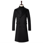 Manteau Long Élégant en Laine avec Doublure Bleue | Style Intemporel pour Confiance et Charisme 3
