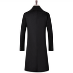 Manteau Long Élégant en Laine avec Doublure Bleue | Style Intemporel pour Confiance et Charisme 4