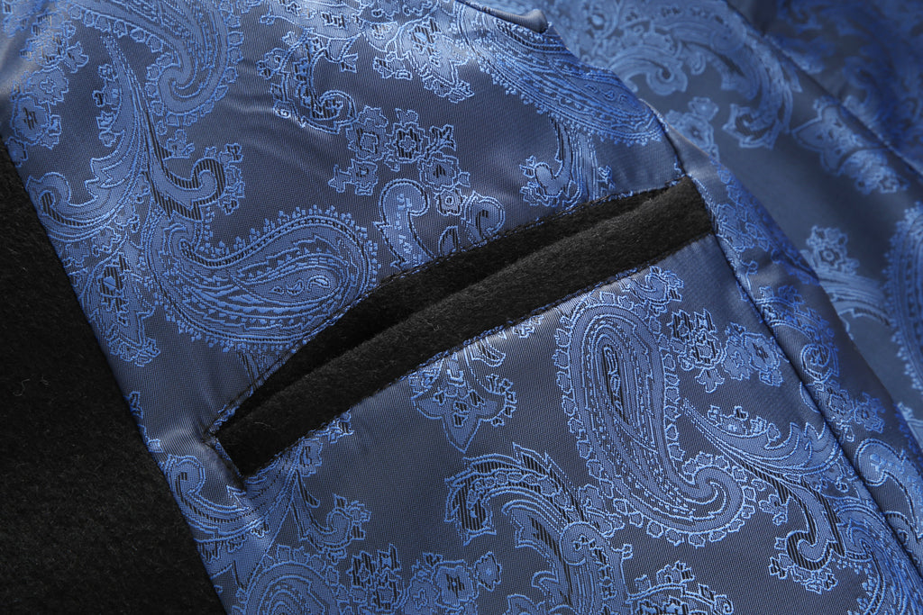 Manteau Long Élégant en Laine avec Doublure Bleue | Style Intemporel pour Confiance et Charisme 5