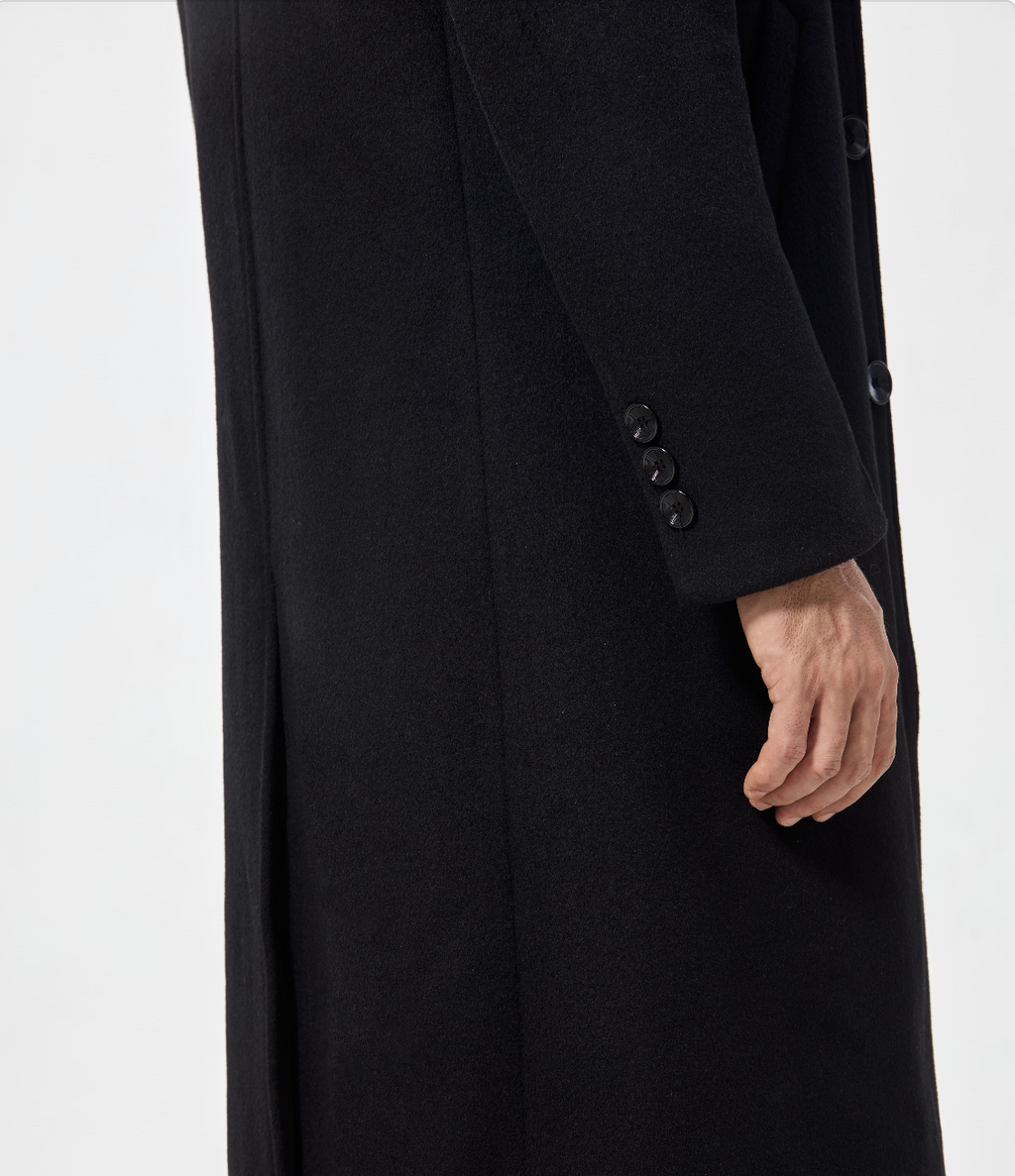 Manteau Long Élégant avec Doublure Bleue pour Style Classique et Confort 9