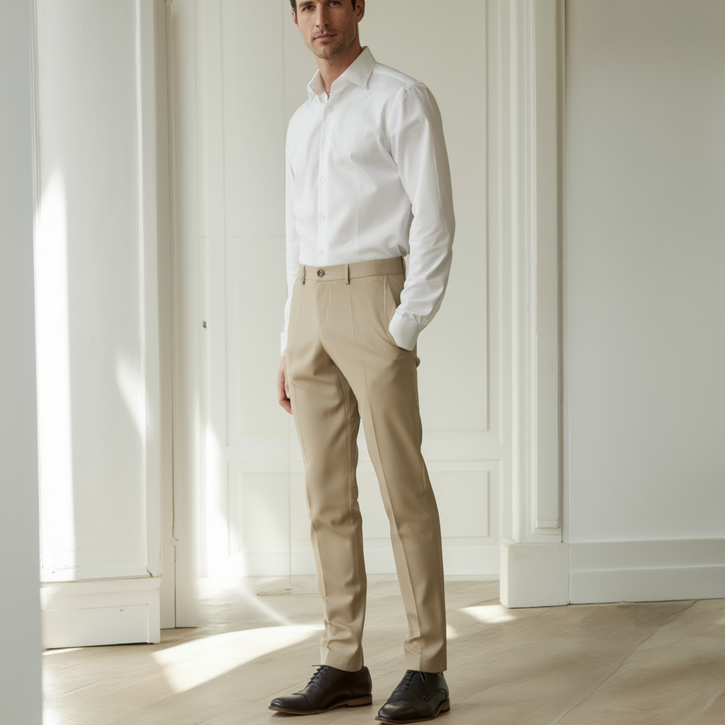 Pantalon Homme | Polyester Léger avec Coupe Moderne | Élégance et Confort pour Événements Formels 2
