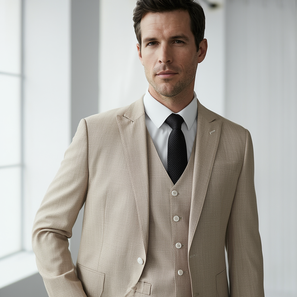 Élite | Costume Homme Mariage 3 Pièces Slim Fit avec Finitions Impeccables | Élégance pour Occasions Formelles 3